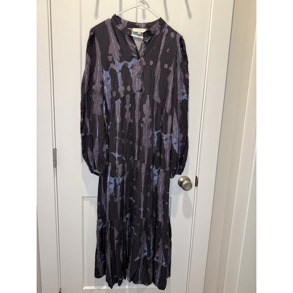 Never Fully Dressed Black and Purple Midi Dress